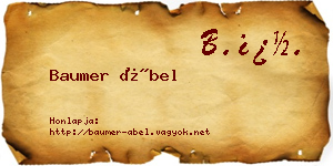 Baumer Ábel névjegykártya
