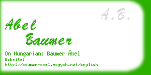 abel baumer business card
